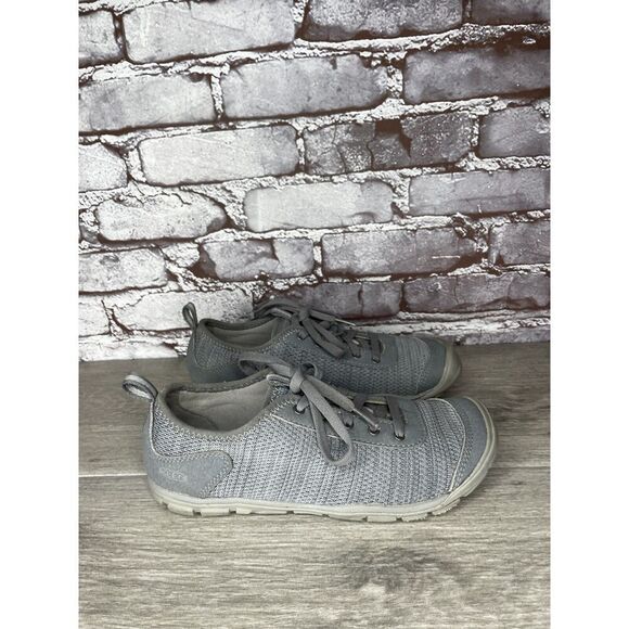 Keen Gray Textile Knit Lace Up Athletic Sneakers Shoes Women Sz 7M US/37.5EU - Picture 15 of 16